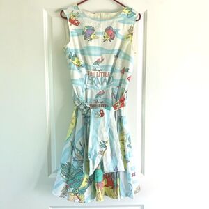 Custom Made Disneys The Little Mermaid Dress Approx Sz XL Swing Skirt Sleeveless